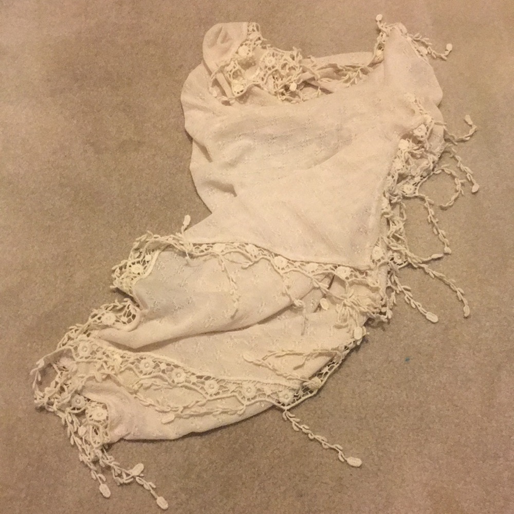 Off white square scarf